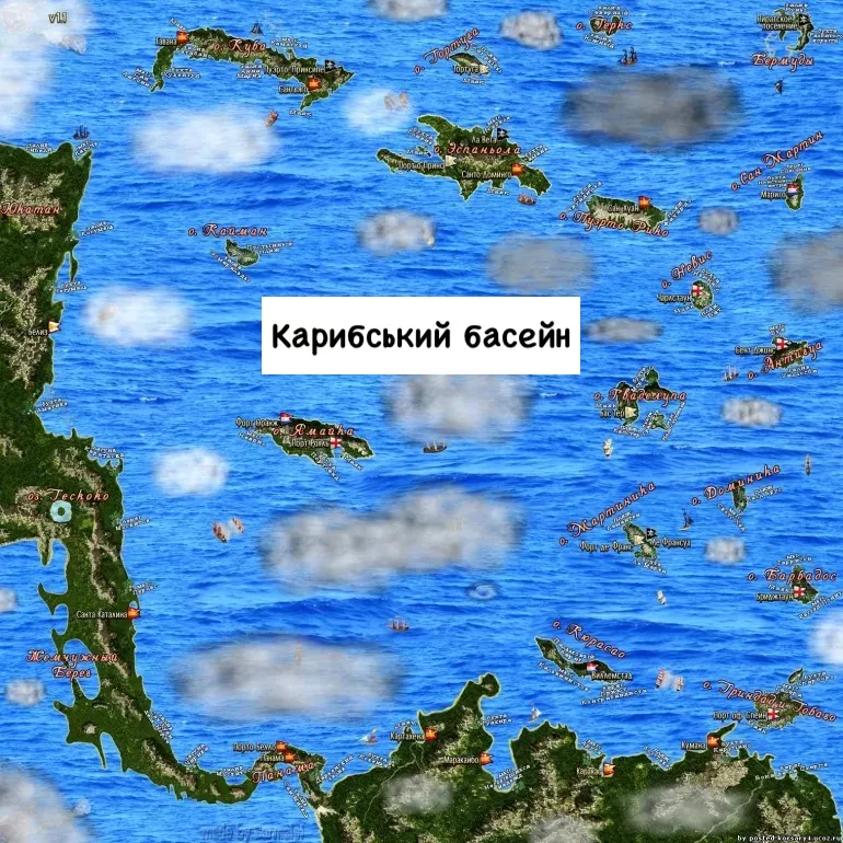 Мапи архіпелагу для Корсарів: Місто загублених кораблів Мапи архіпелагу для Корсарів: Місто загублених кораблів