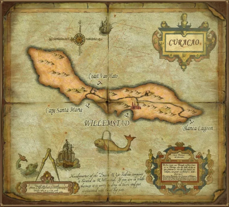Cura&ccedil;ao Island Map. Sea Dogs: To Each His Own &mdash; Trade and Secrets