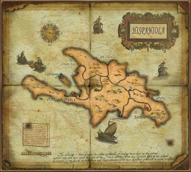 Hispaniola Island Map. Sea Dogs: To Each His Own &mdash; Trade and secrets