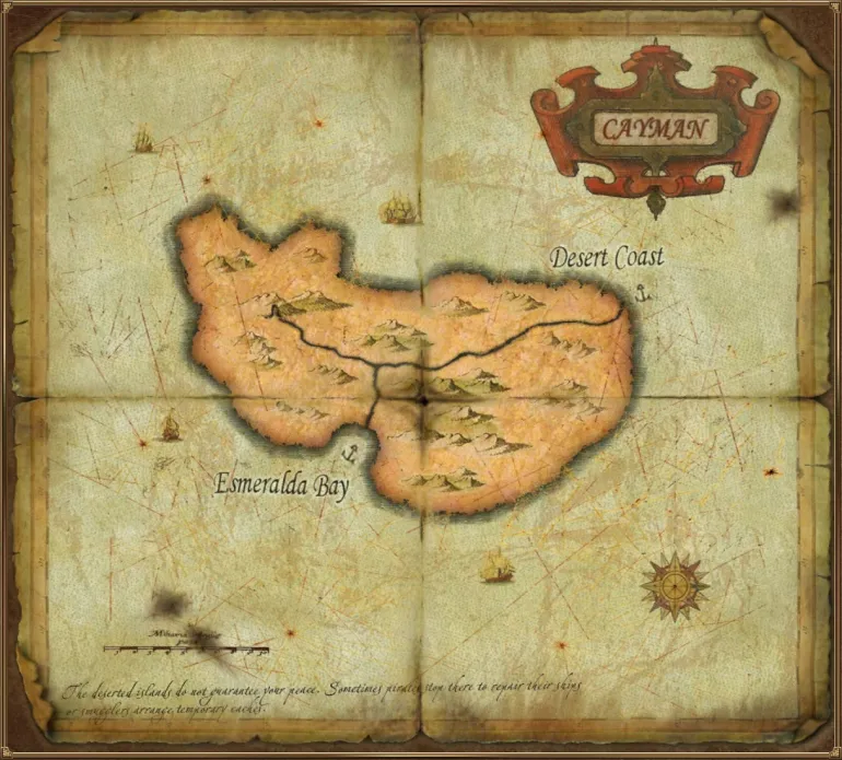 Cayman Island Map. Sea Dogs: To Each His Own &mdash; Island Secrets