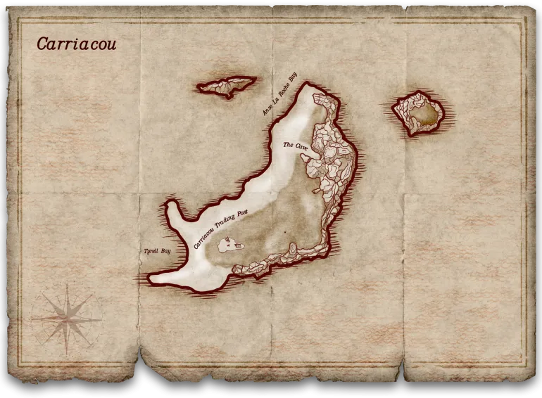 Мапа Карріаку в Corsairs Legacy Мапа Карріаку в Corsairs Legacy — торгівля і поселення