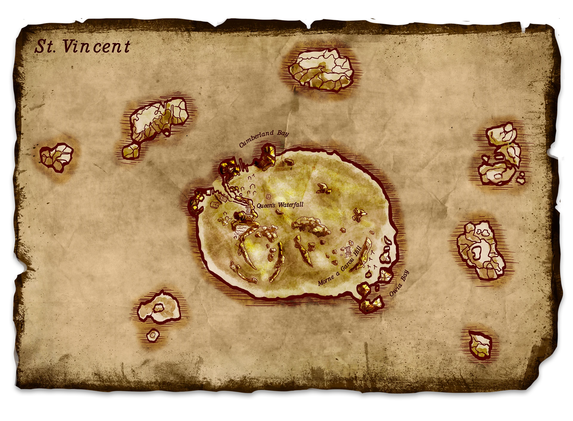 Standardkarte von Saint Vincent in Corsairs Legacy