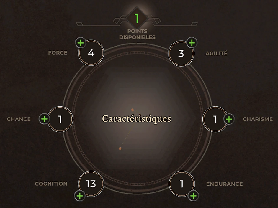 Caract&eacute;ristiques du personnage dans Corsairs Legacy