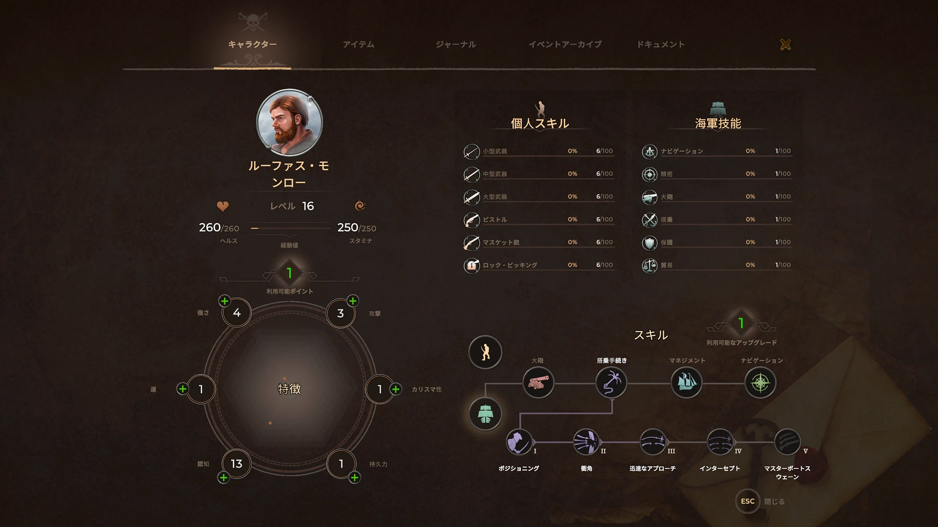 Corsairs Legacy の海事スキル