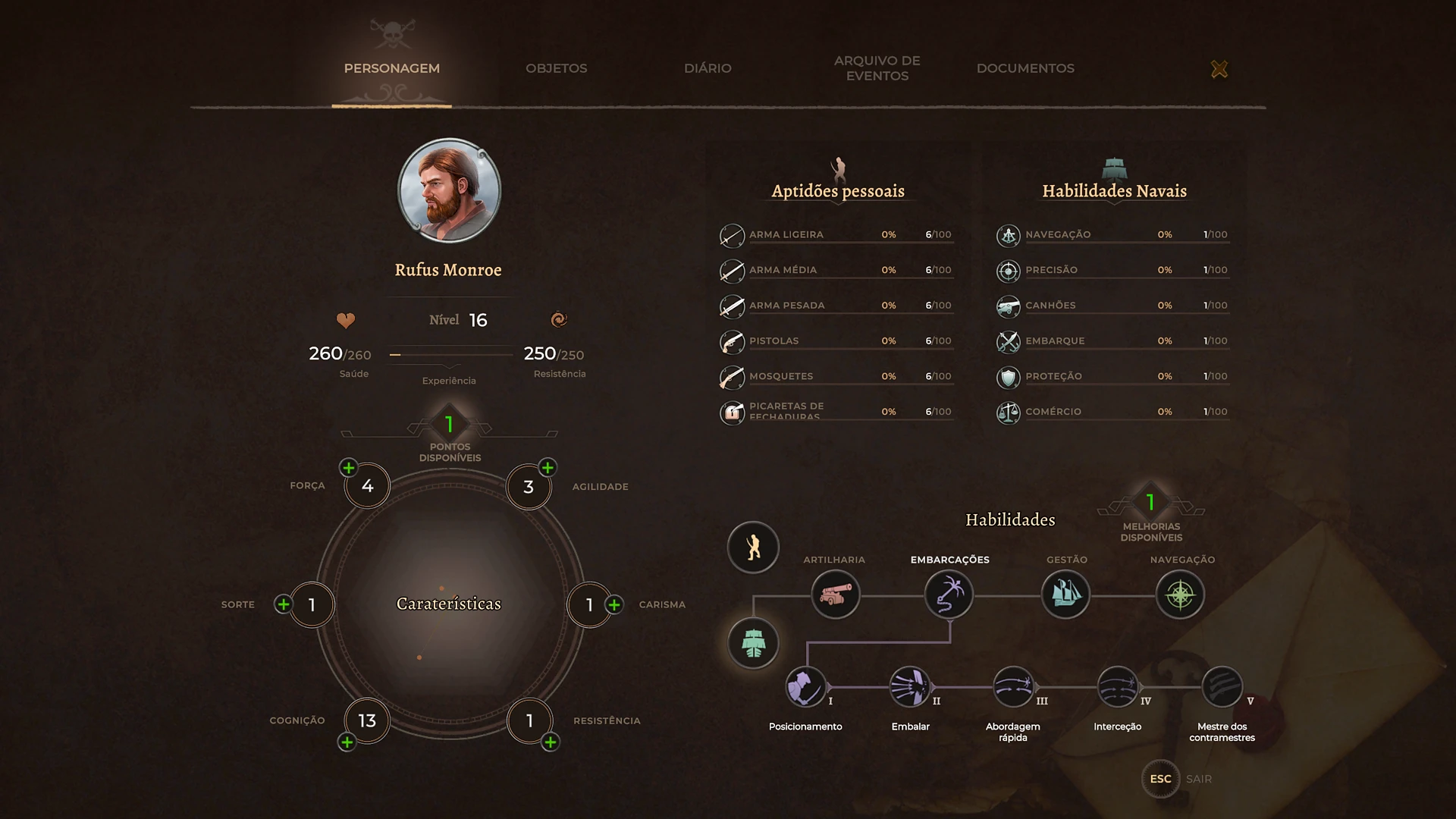 Habilidades navais em Corsairs Legacy