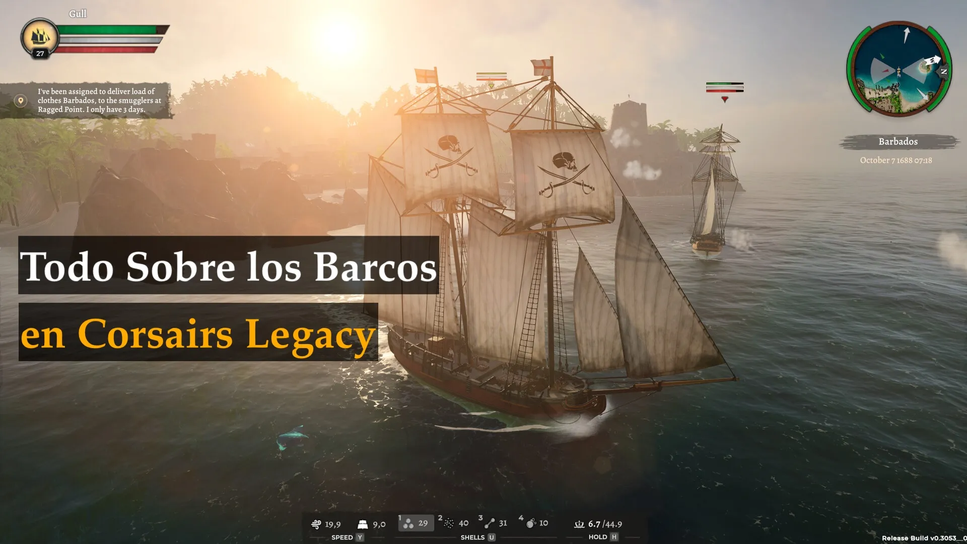 Barcos en Corsairs Legacy: progresión, tipos, características y abordaje