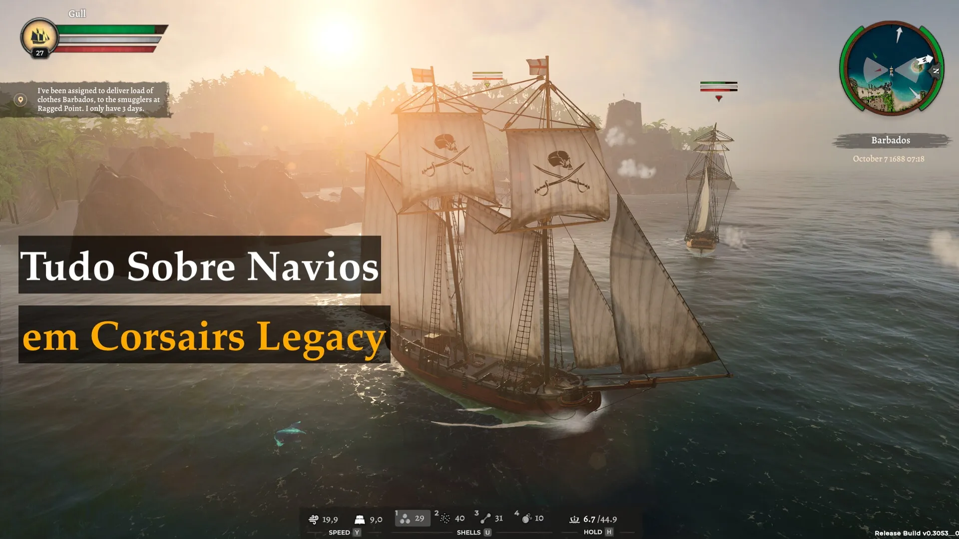 Navios em Corsairs Legacy: progressão, tipos, características e abordagem
