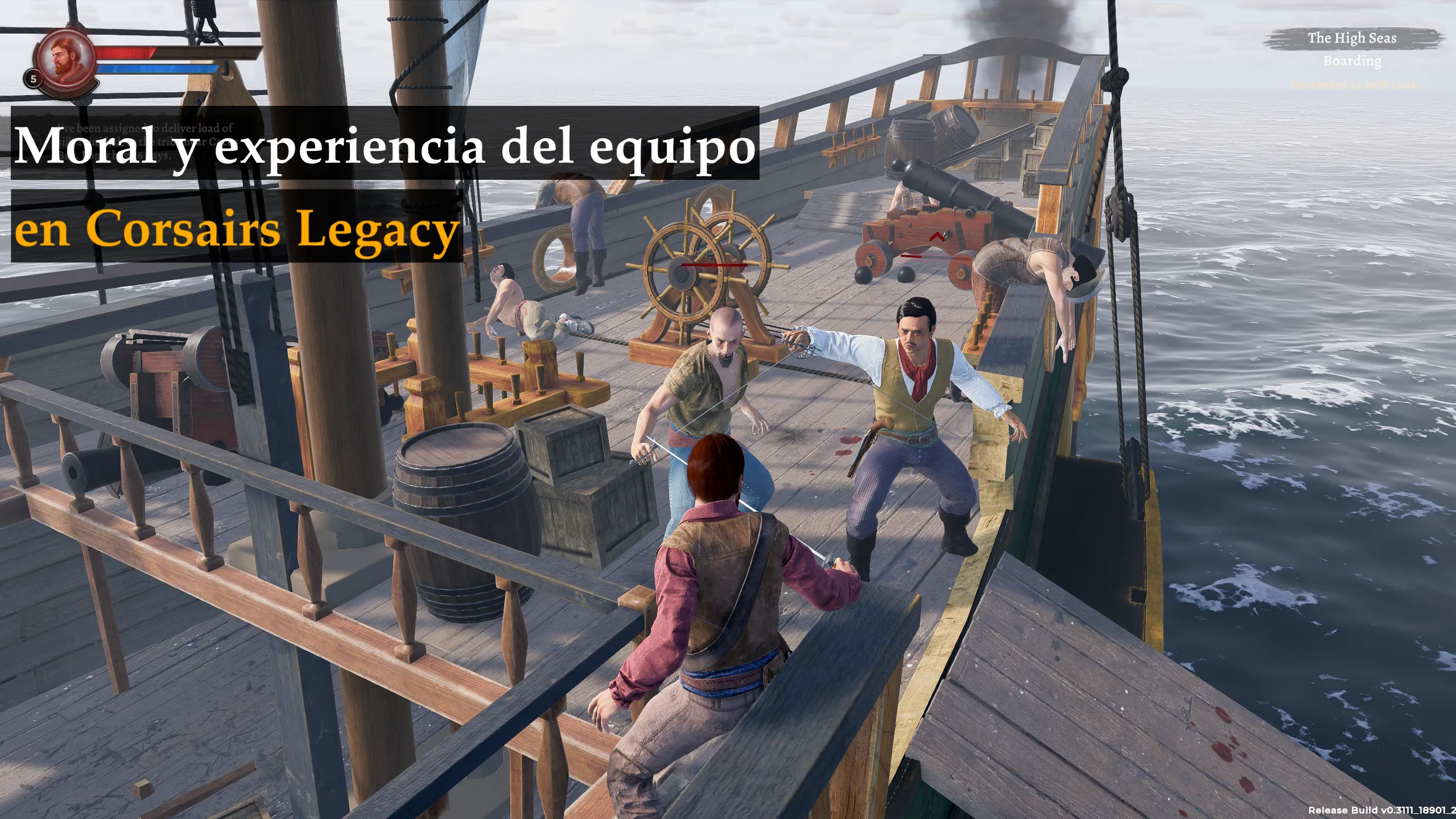 Moral y experiencia del equipo en Corsairs Legacy