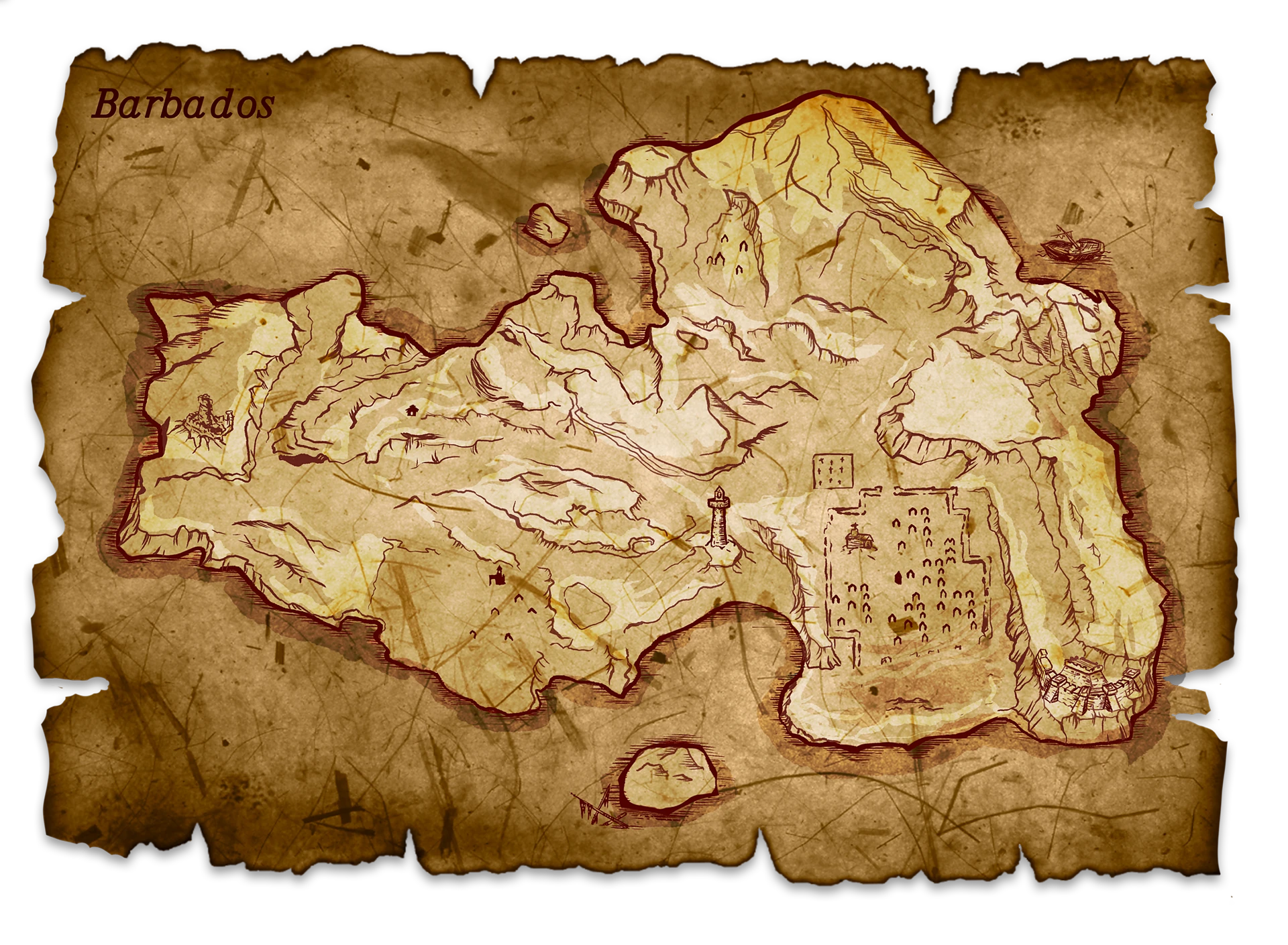 Inexato Mapa de Barbados em Corsairs Legacy Inexato Mapa de Barbados em Corsairs Legacy