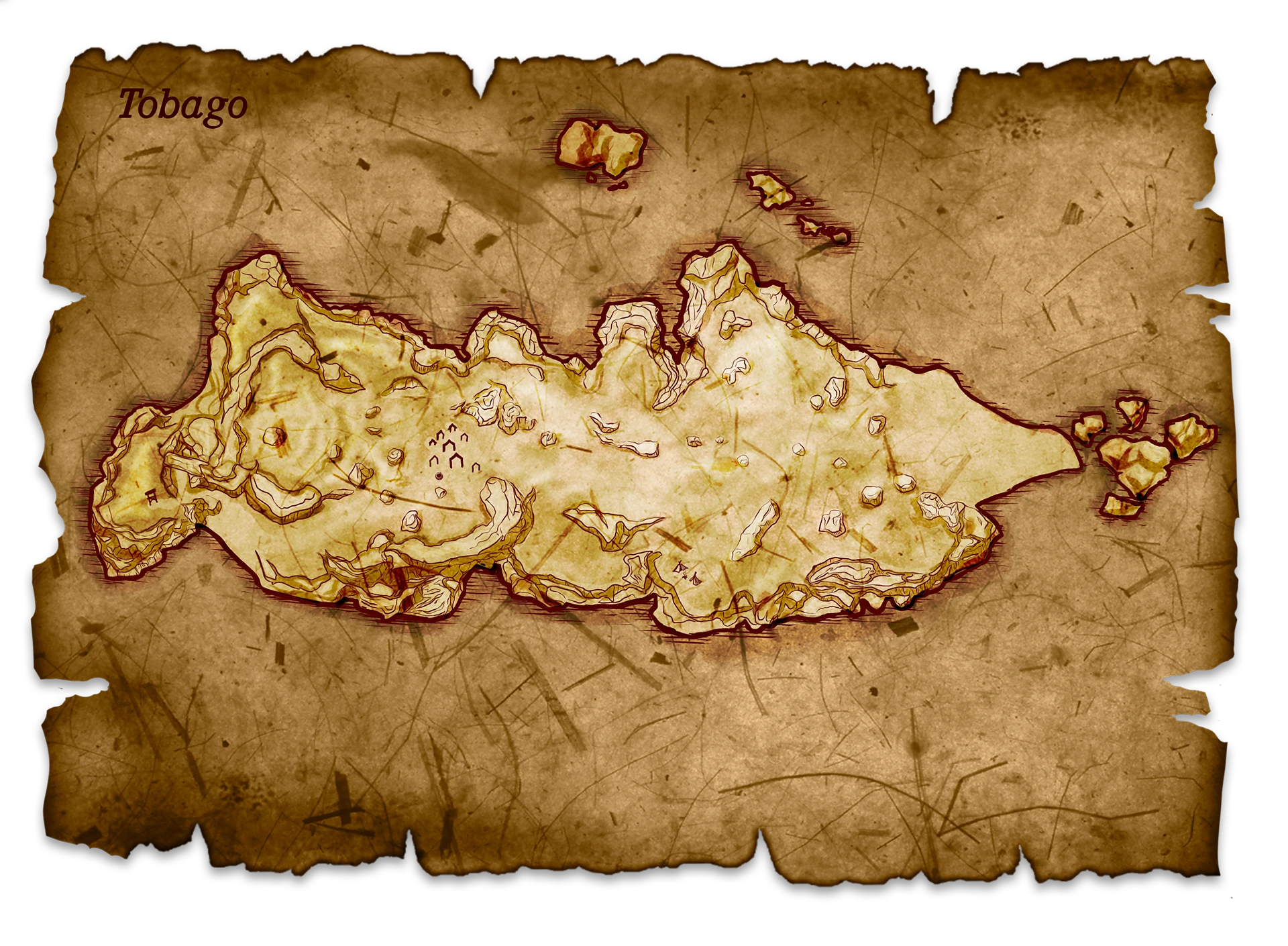 Impr&eacute;cise Carte de Tobago dans Corsairs Legacy