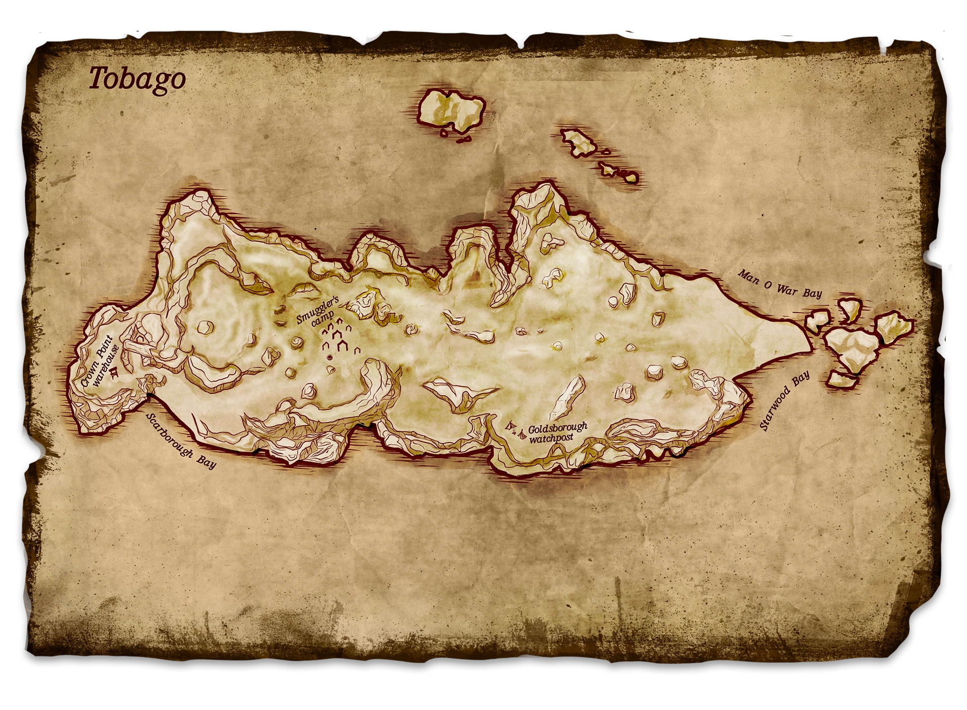 Corsairs Legacy トバゴ 地図（普通）