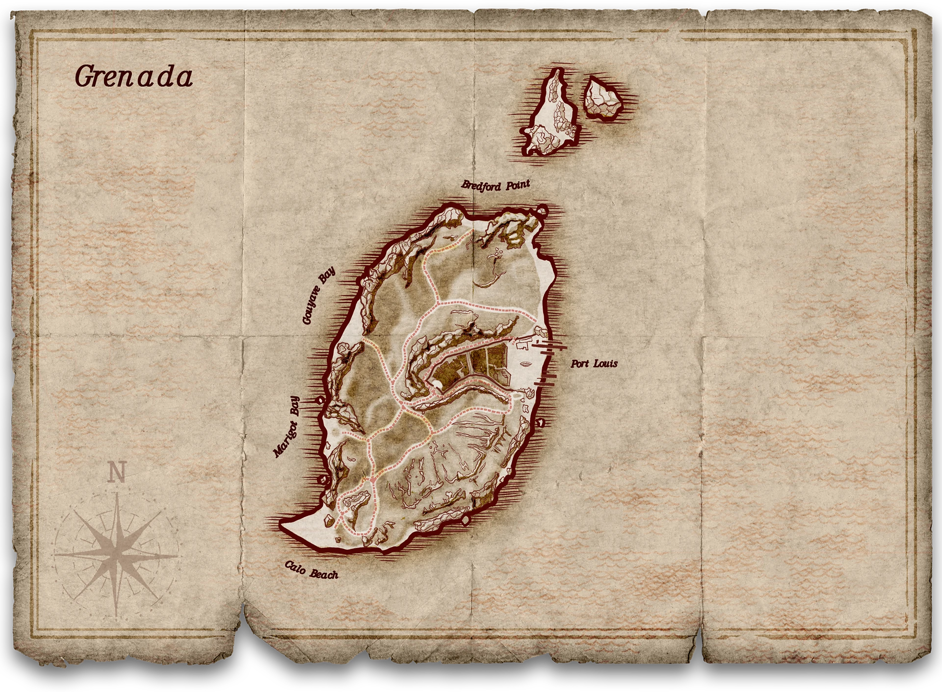 Детальная карта Гренады в Corsairs Legacy Детальная карта Гренады в Corsairs Legacy