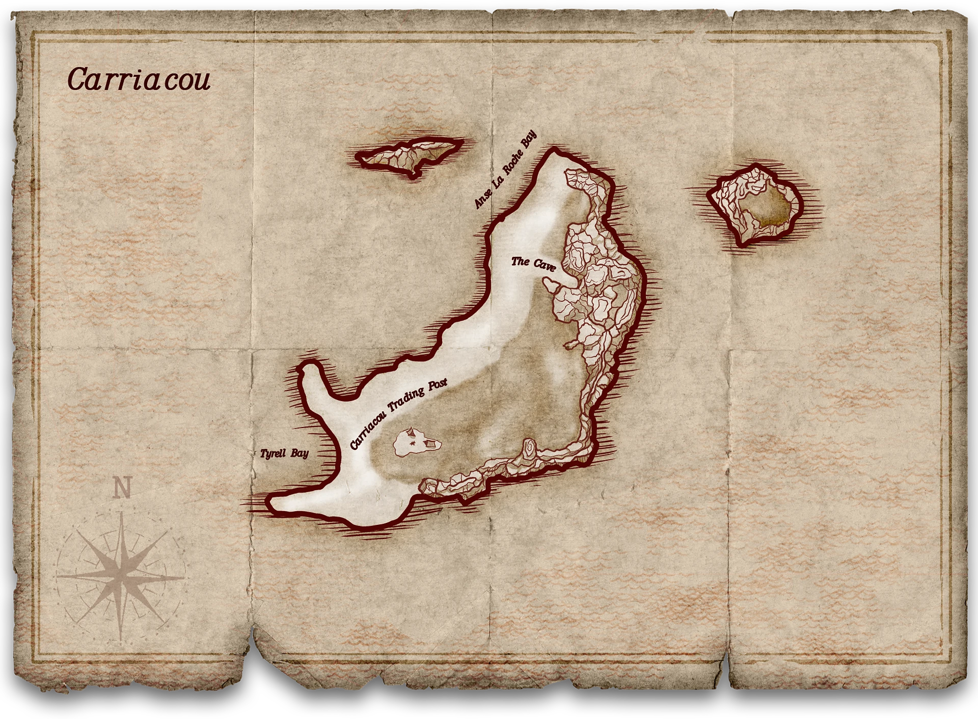 Detallado Mapa de Carriacou en Corsairs Legacy Detallado Mapa de Carriacou en Corsairs Legacy