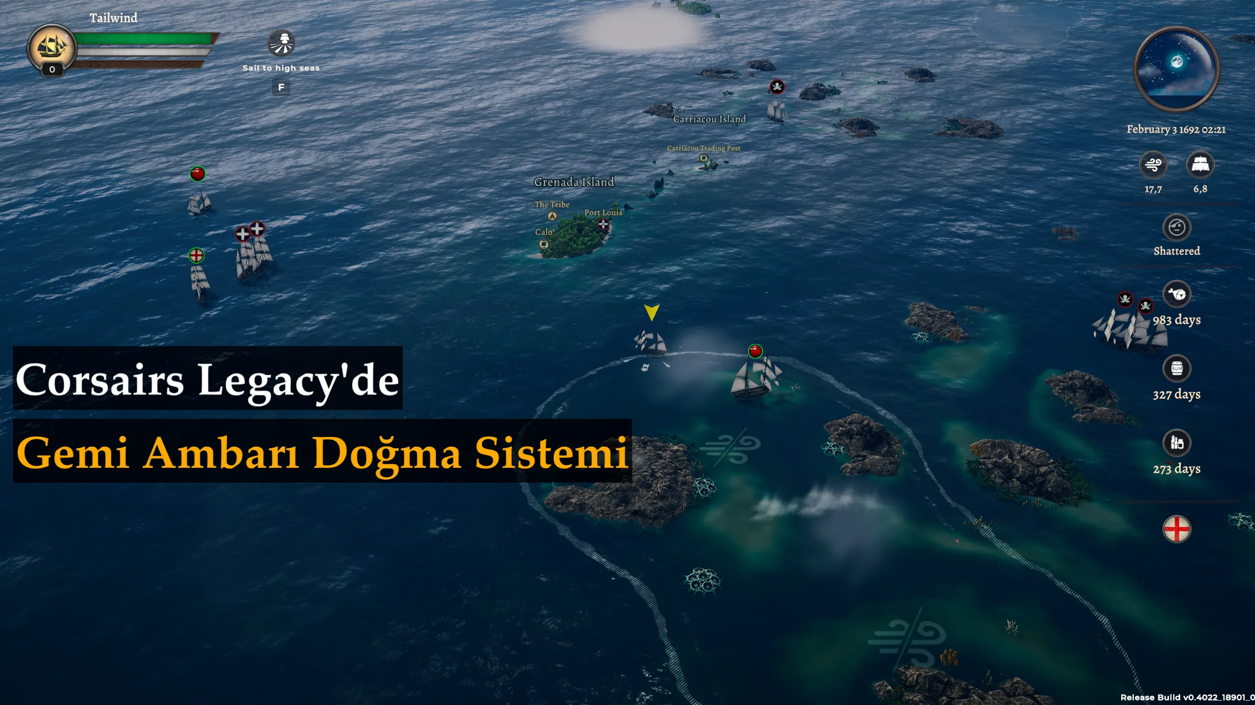 Corsairs Legacy Küresel Haritasında Gemi Ambarı Doğma Sistemi