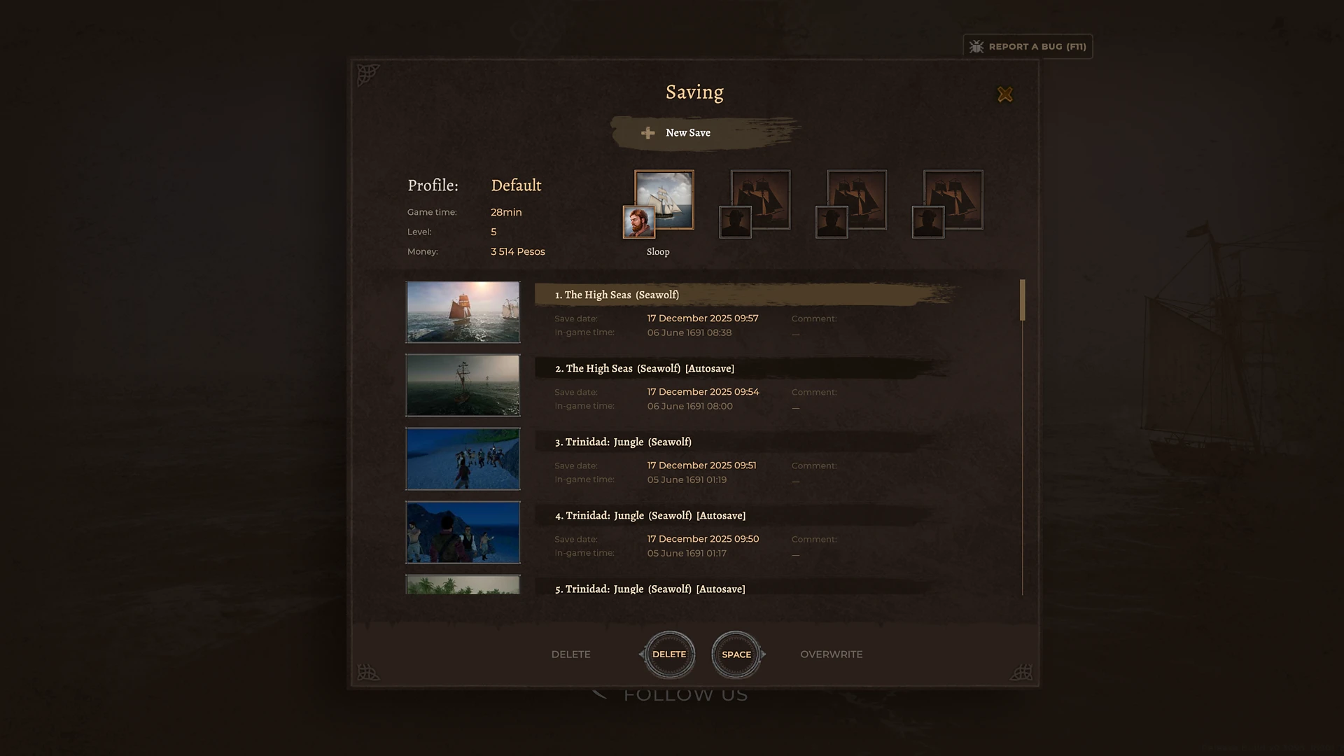 система сохранений Corsairs Legacy