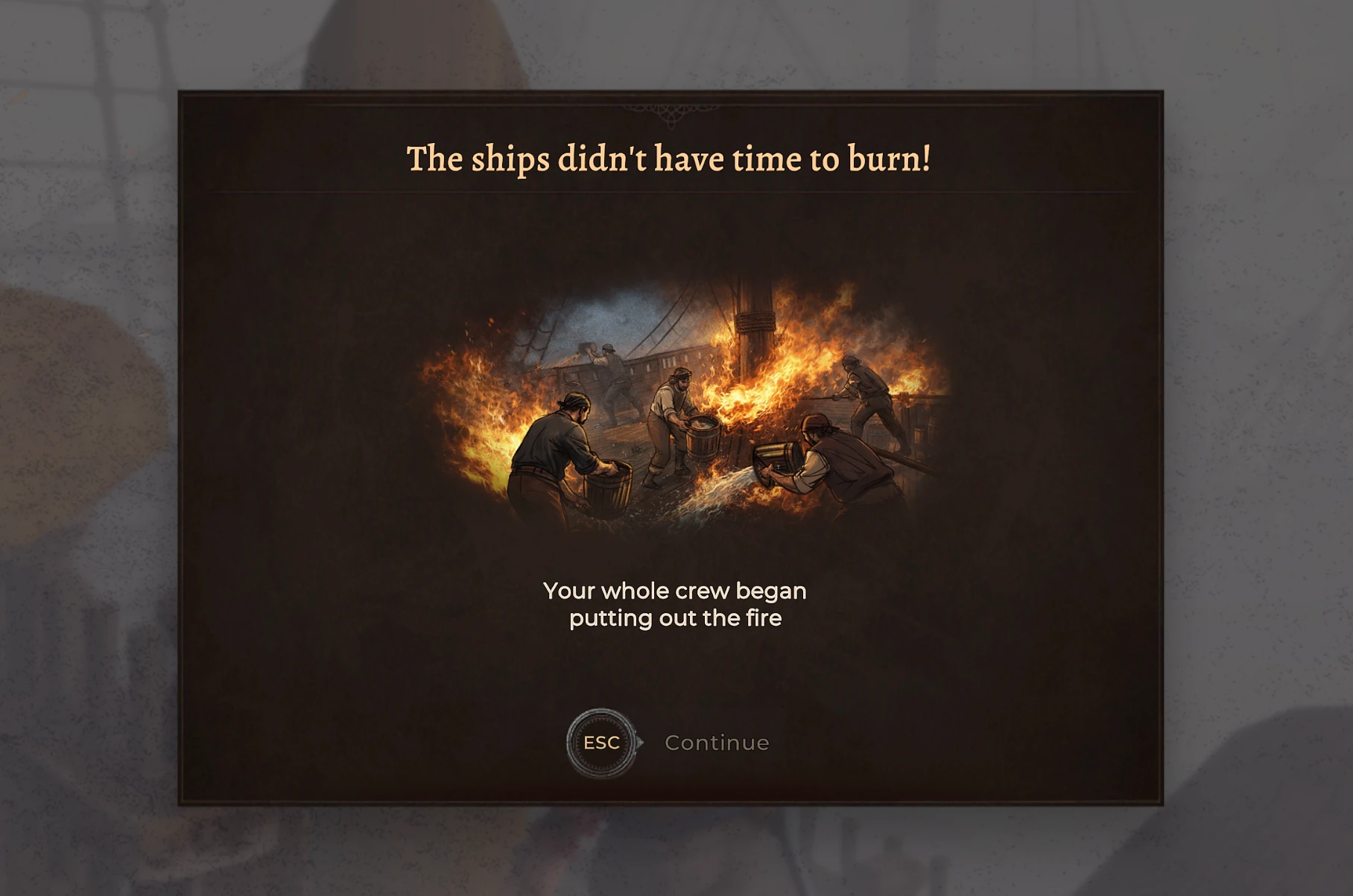 ships did not burn down Corsairs Legacy